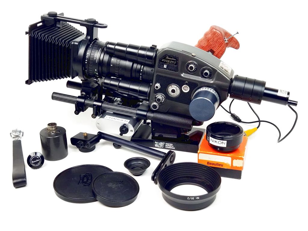 Beaulieu 4008 ZMII + Matte box + Video-assist + Base + Wooden grip (216MB) - Image 2